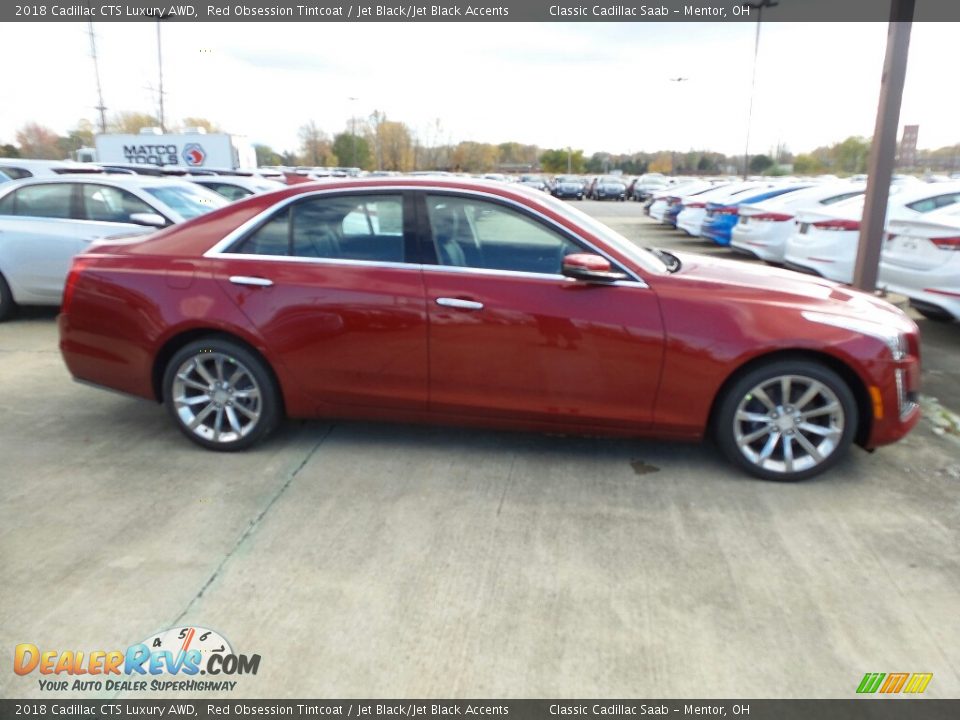 2018 Cadillac CTS Luxury AWD Red Obsession Tintcoat / Jet Black/Jet Black Accents Photo #2