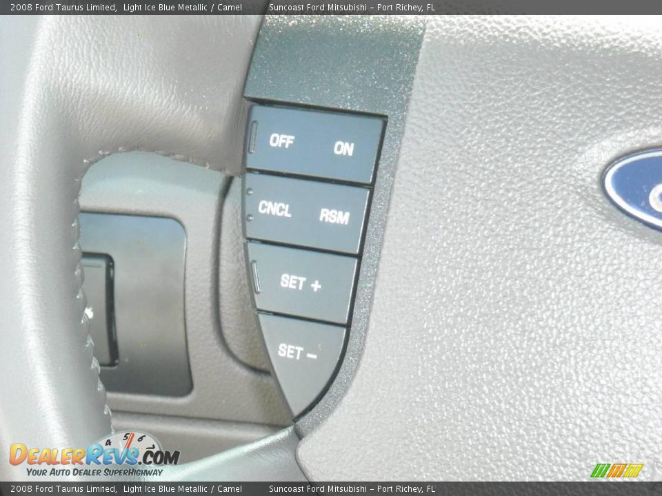2008 Ford Taurus Limited Light Ice Blue Metallic / Camel Photo #18