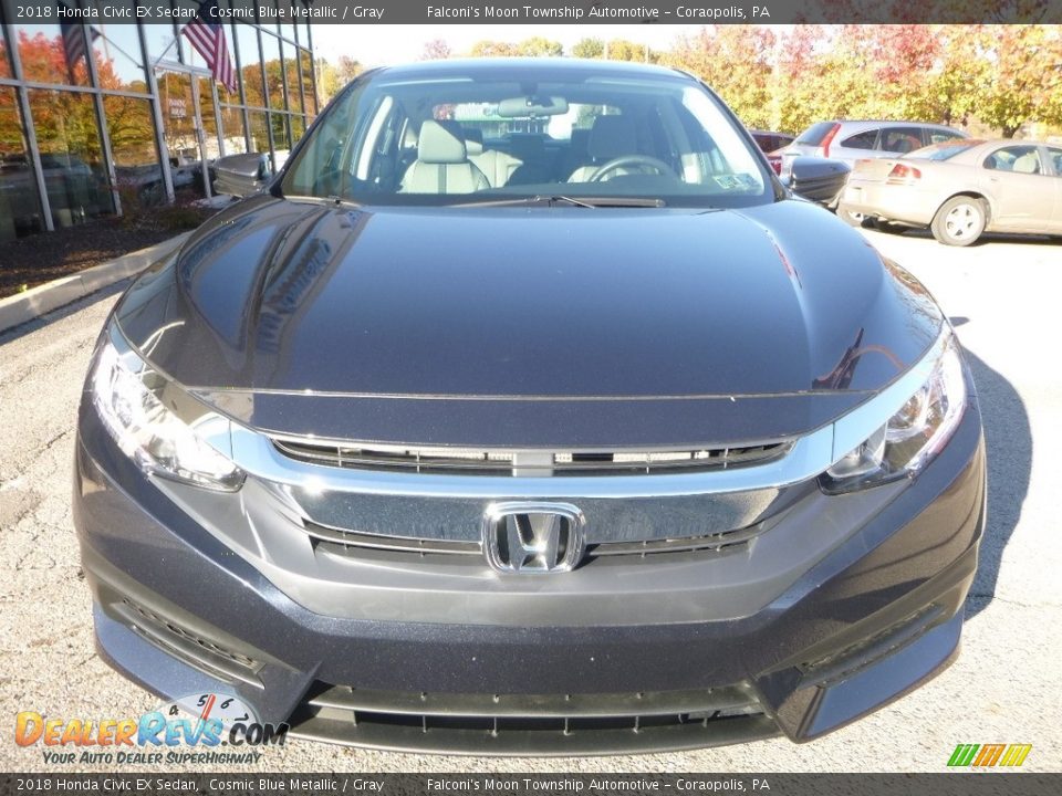 2018 Honda Civic EX Sedan Cosmic Blue Metallic / Gray Photo #6
