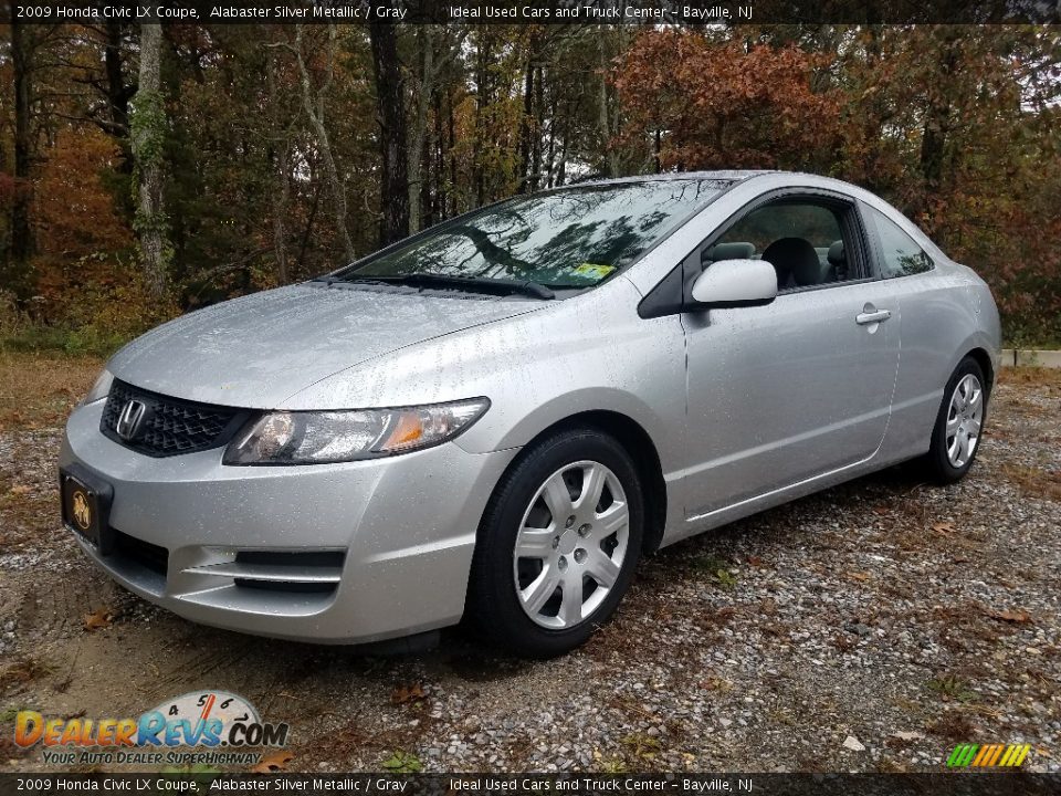 2009 Honda Civic LX Coupe Alabaster Silver Metallic / Gray Photo #1