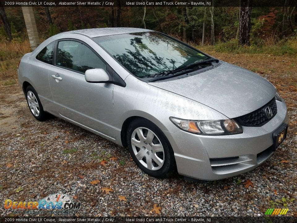 2009 Honda Civic LX Coupe Alabaster Silver Metallic / Gray Photo #3