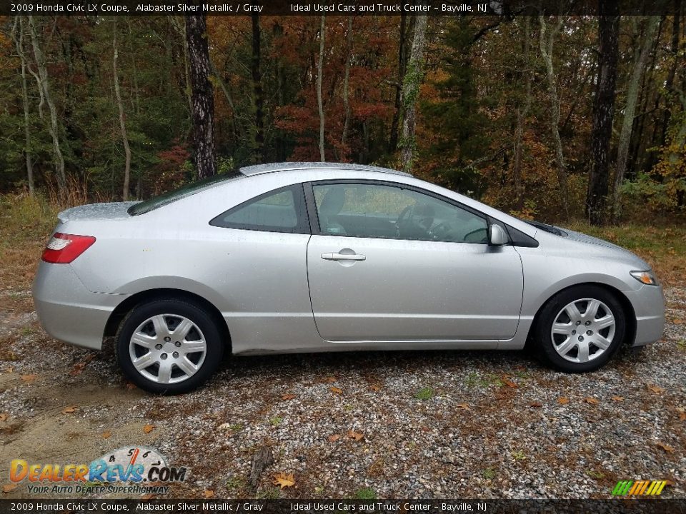 2009 Honda Civic LX Coupe Alabaster Silver Metallic / Gray Photo #4