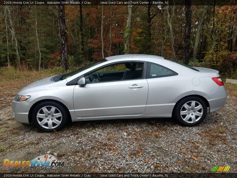 2009 Honda Civic LX Coupe Alabaster Silver Metallic / Gray Photo #5