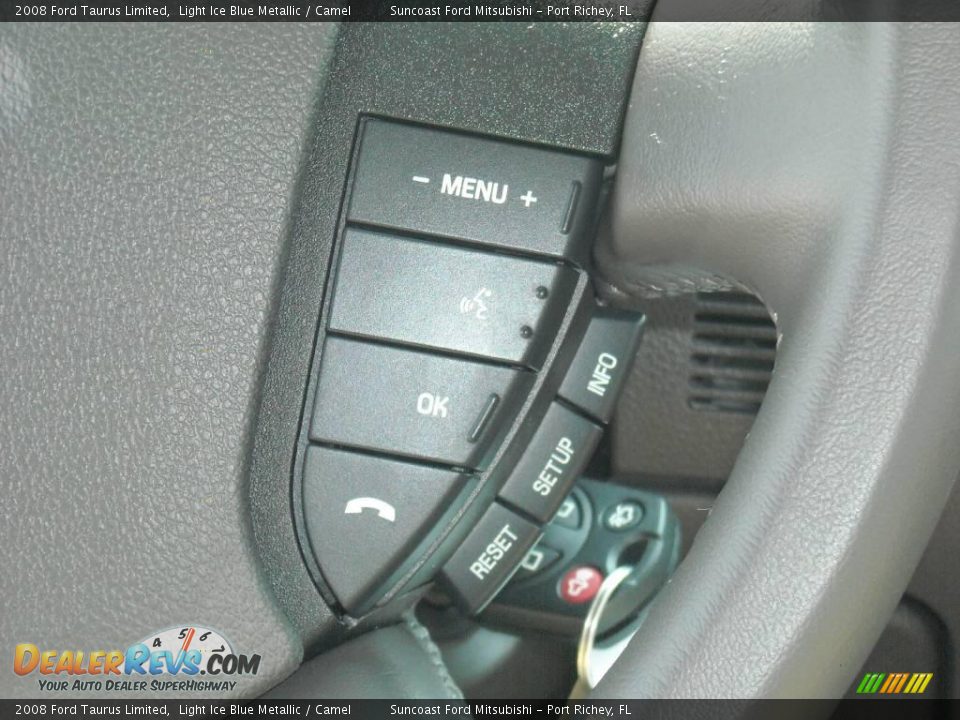 2008 Ford Taurus Limited Light Ice Blue Metallic / Camel Photo #19