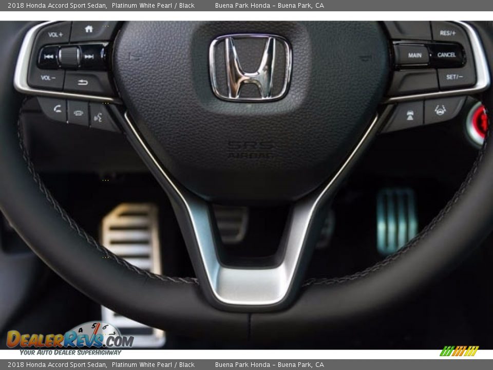 2018 Honda Accord Sport Sedan Platinum White Pearl / Black Photo #9