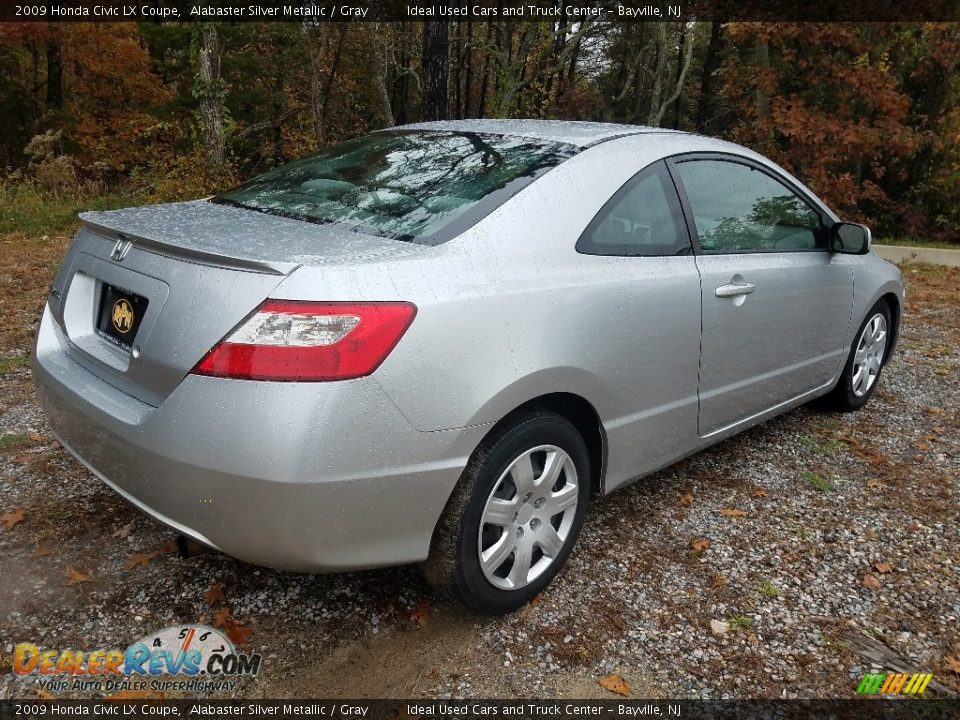 2009 Honda Civic LX Coupe Alabaster Silver Metallic / Gray Photo #7
