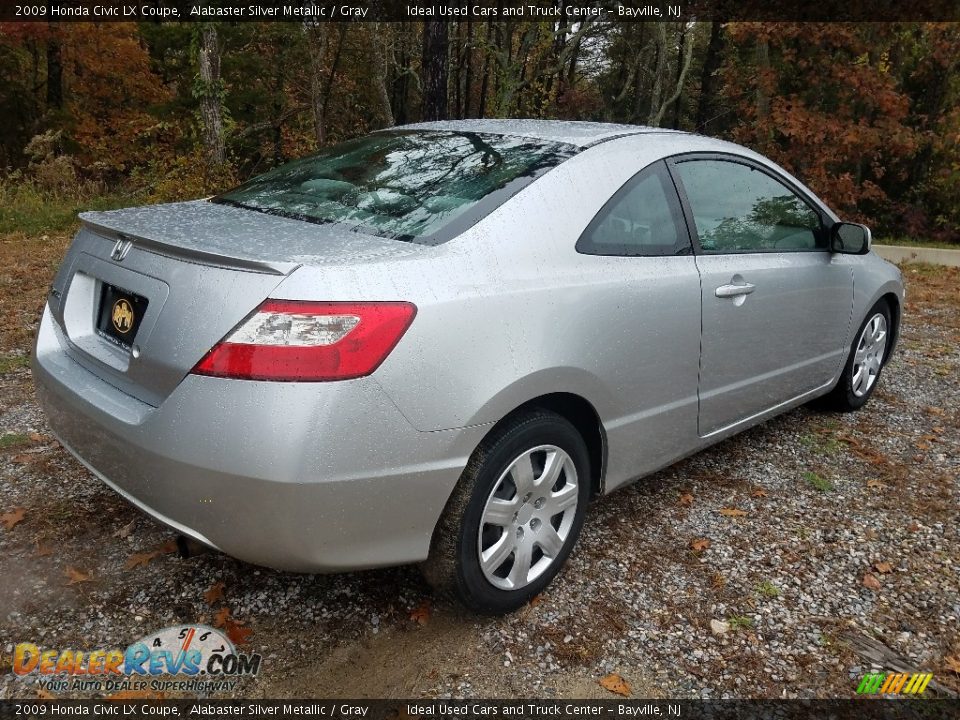 2009 Honda Civic LX Coupe Alabaster Silver Metallic / Gray Photo #7