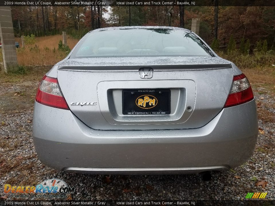 2009 Honda Civic LX Coupe Alabaster Silver Metallic / Gray Photo #8