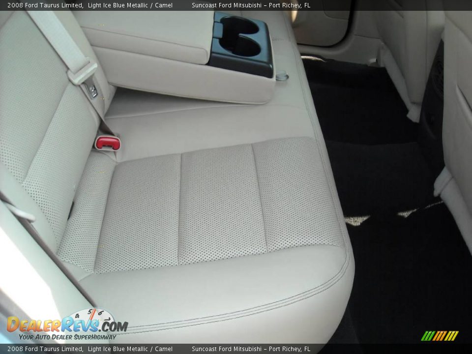 2008 Ford Taurus Limited Light Ice Blue Metallic / Camel Photo #28
