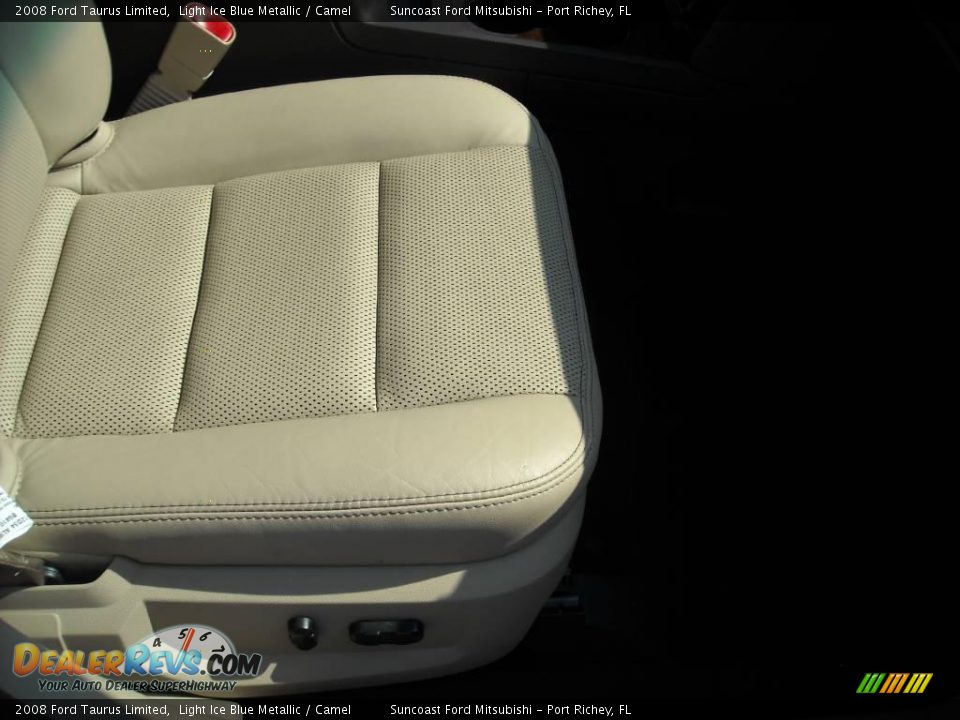 2008 Ford Taurus Limited Light Ice Blue Metallic / Camel Photo #30