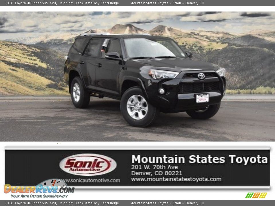 2018 Toyota 4Runner SR5 4x4 Midnight Black Metallic / Sand Beige Photo #1