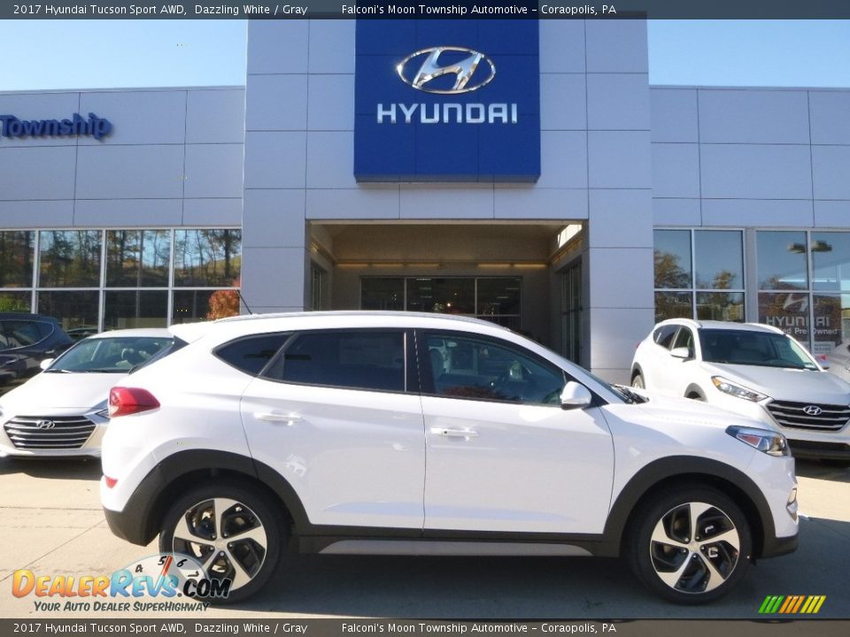 2017 Hyundai Tucson Sport AWD Dazzling White / Gray Photo #1