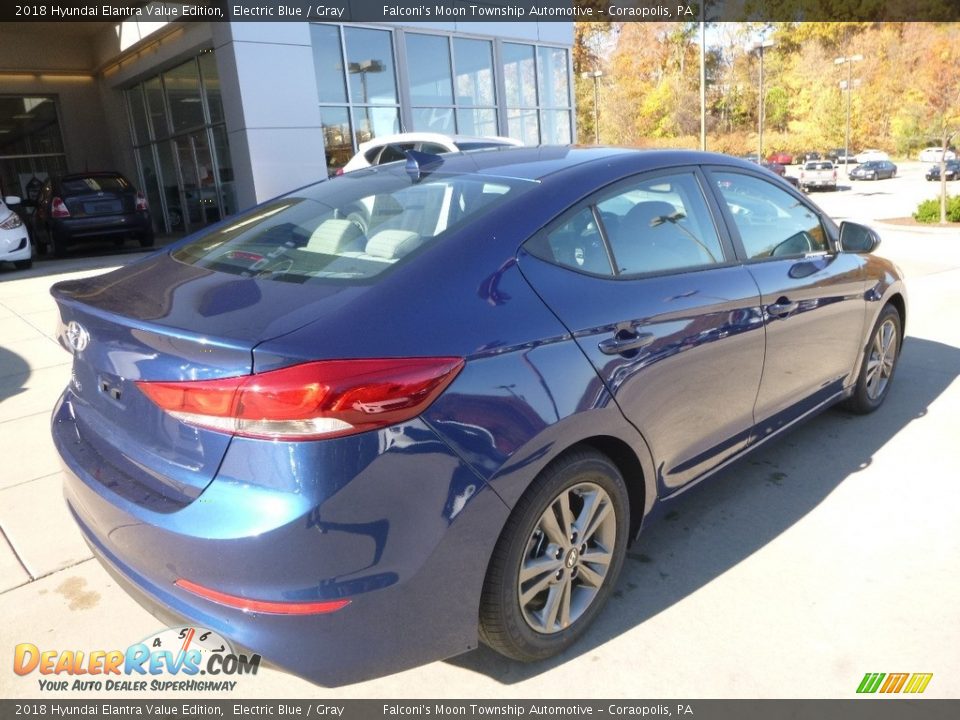2018 Hyundai Elantra Value Edition Electric Blue / Gray Photo #2