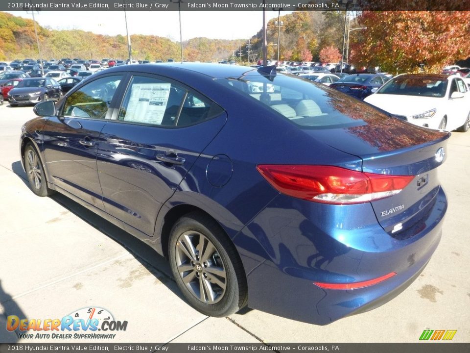 2018 Hyundai Elantra Value Edition Electric Blue / Gray Photo #6