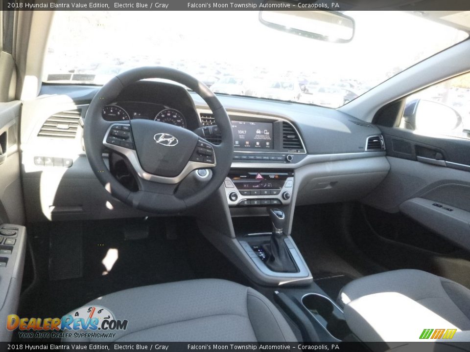 2018 Hyundai Elantra Value Edition Electric Blue / Gray Photo #9