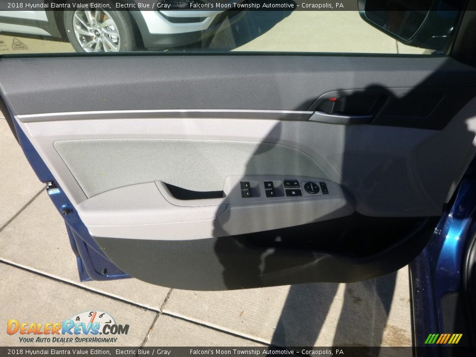 2018 Hyundai Elantra Value Edition Electric Blue / Gray Photo #10
