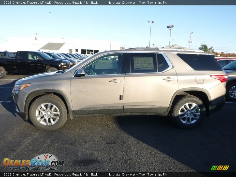 2018 Chevrolet Traverse LT AWD Pepperdust Metallic / Jet Black Photo #2