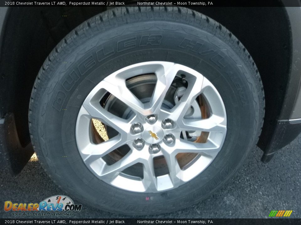 2018 Chevrolet Traverse LT AWD Pepperdust Metallic / Jet Black Photo #8