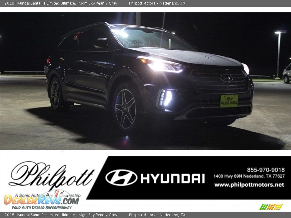 2018 Hyundai Santa Fe Limited Ultimate Night Sky Pearl / Gray Photo #1