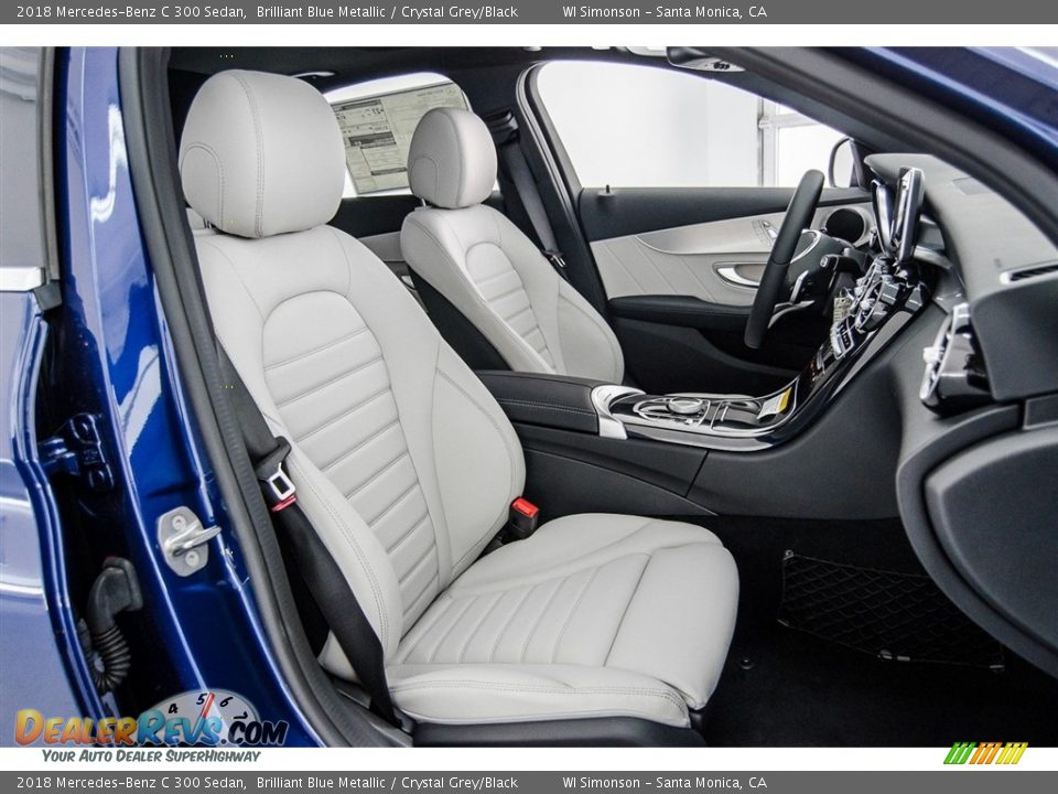 2018 Mercedes-Benz C 300 Sedan Brilliant Blue Metallic / Crystal Grey/Black Photo #2