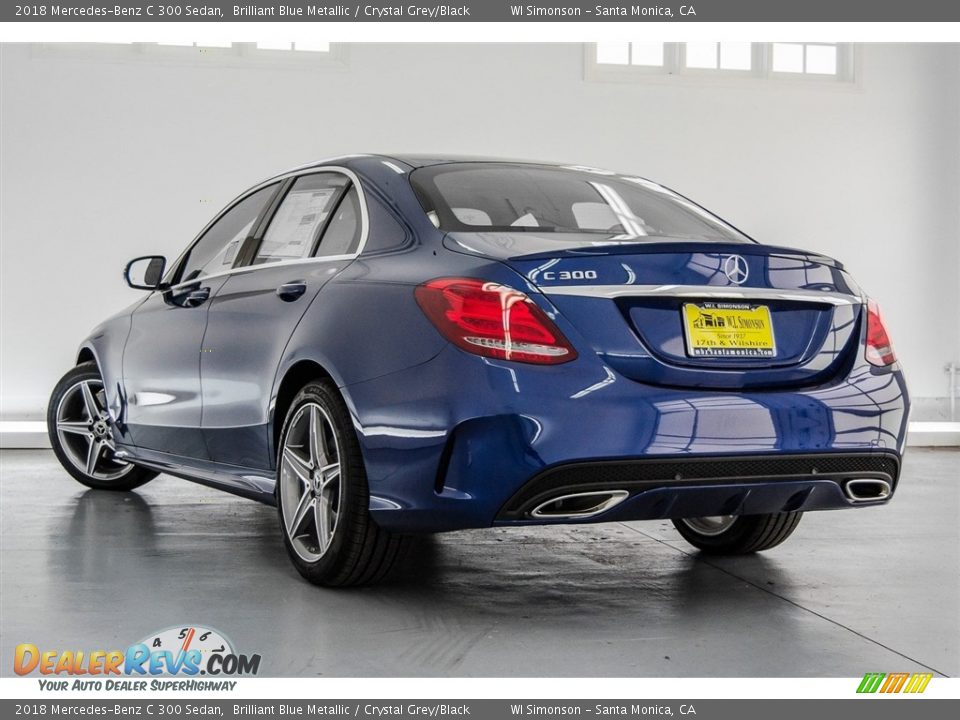2018 Mercedes-Benz C 300 Sedan Brilliant Blue Metallic / Crystal Grey/Black Photo #3