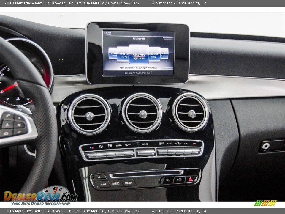 2018 Mercedes-Benz C 300 Sedan Brilliant Blue Metallic / Crystal Grey/Black Photo #5