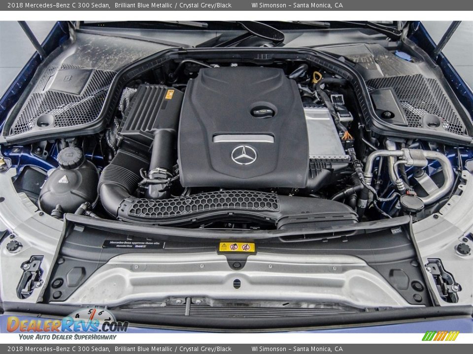 2018 Mercedes-Benz C 300 Sedan Brilliant Blue Metallic / Crystal Grey/Black Photo #8