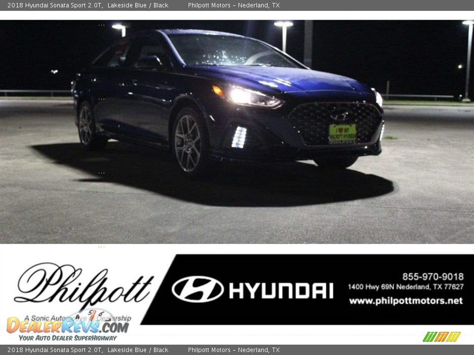 2018 Hyundai Sonata Sport 2.0T Lakeside Blue / Black Photo #1