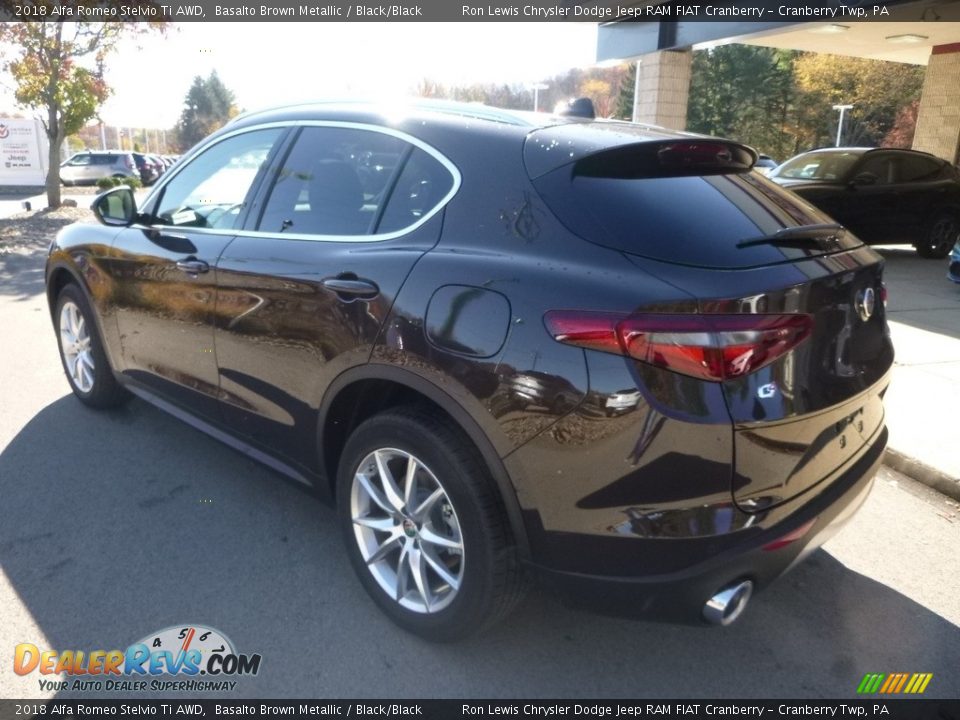 2018 Alfa Romeo Stelvio Ti AWD Basalto Brown Metallic / Black/Black Photo #4