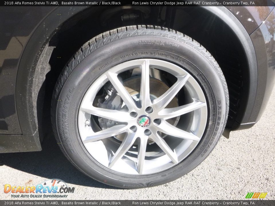 2018 Alfa Romeo Stelvio Ti AWD Basalto Brown Metallic / Black/Black Photo #13
