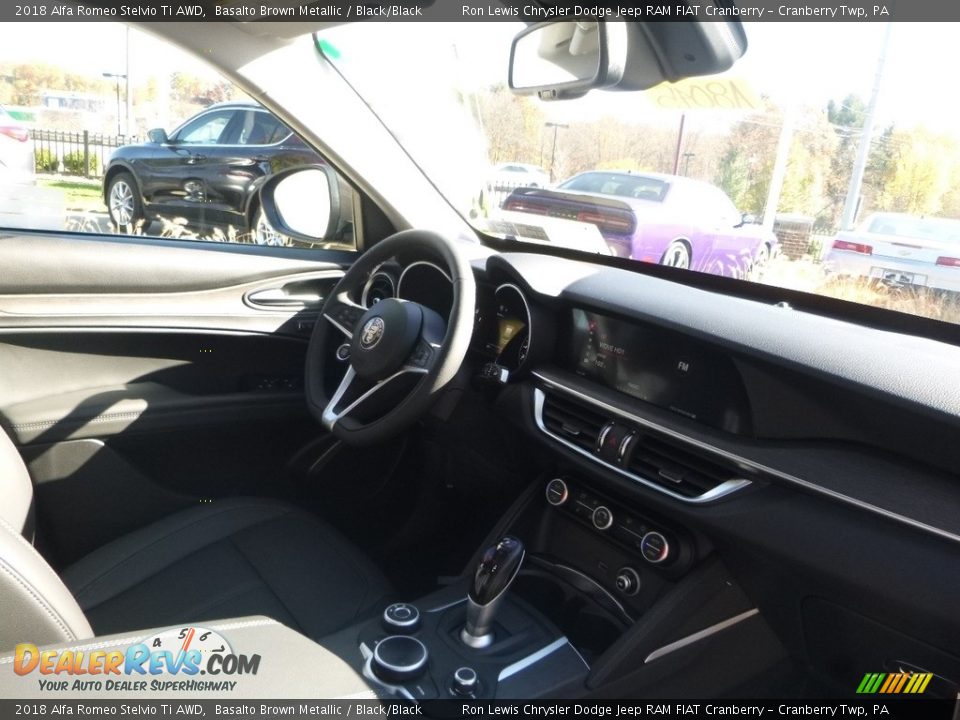 2018 Alfa Romeo Stelvio Ti AWD Basalto Brown Metallic / Black/Black Photo #15