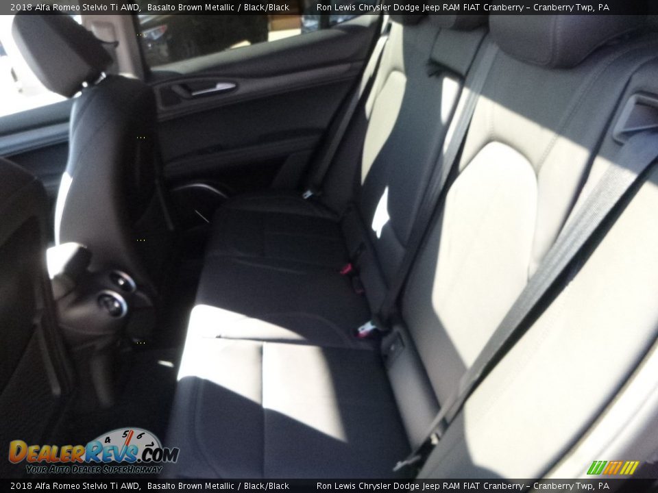 2018 Alfa Romeo Stelvio Ti AWD Basalto Brown Metallic / Black/Black Photo #16