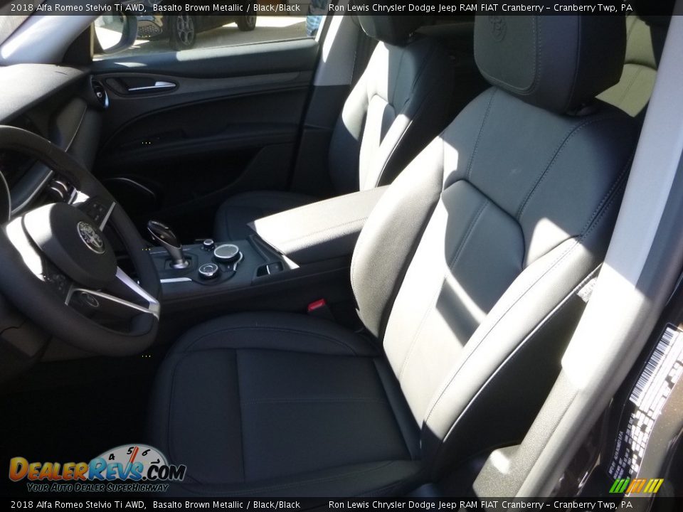 2018 Alfa Romeo Stelvio Ti AWD Basalto Brown Metallic / Black/Black Photo #20