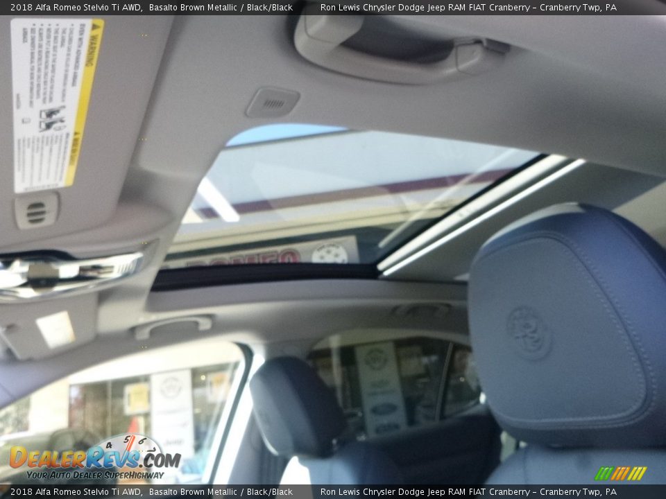 2018 Alfa Romeo Stelvio Ti AWD Basalto Brown Metallic / Black/Black Photo #23
