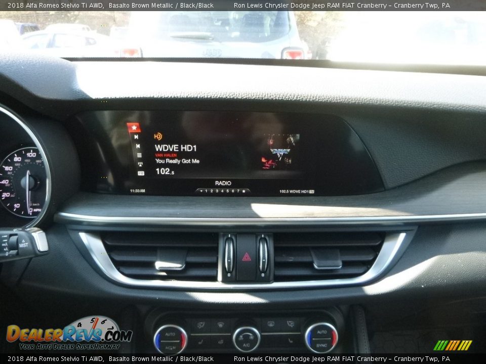 2018 Alfa Romeo Stelvio Ti AWD Basalto Brown Metallic / Black/Black Photo #26