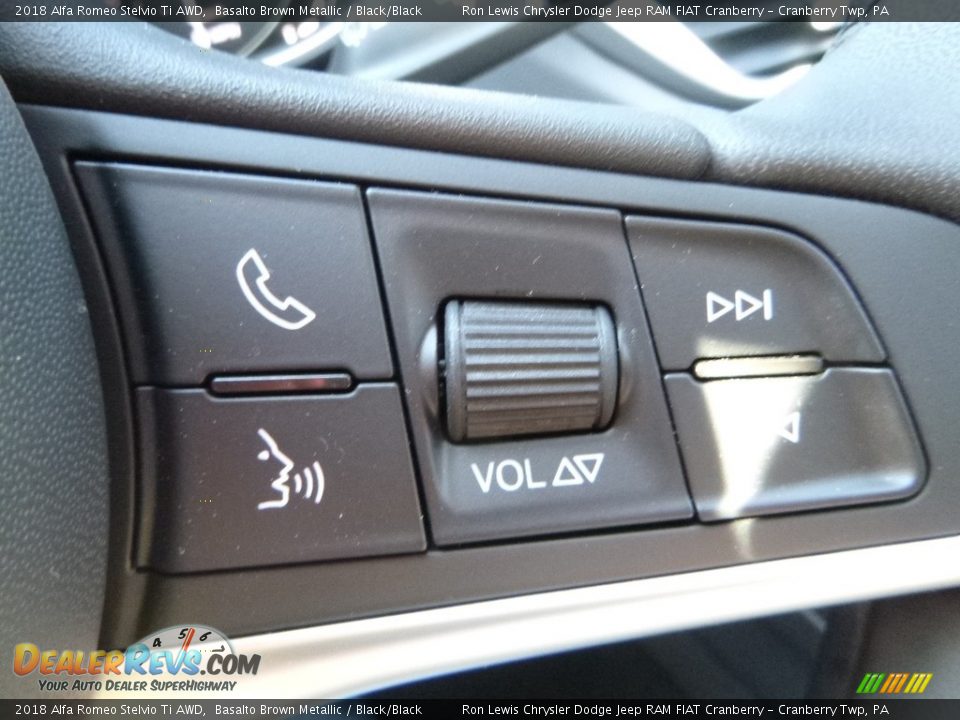 2018 Alfa Romeo Stelvio Ti AWD Basalto Brown Metallic / Black/Black Photo #28