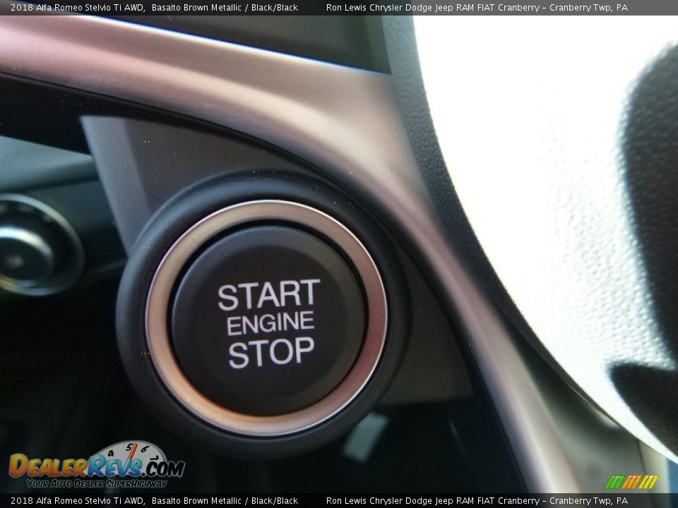 2018 Alfa Romeo Stelvio Ti AWD Basalto Brown Metallic / Black/Black Photo #29