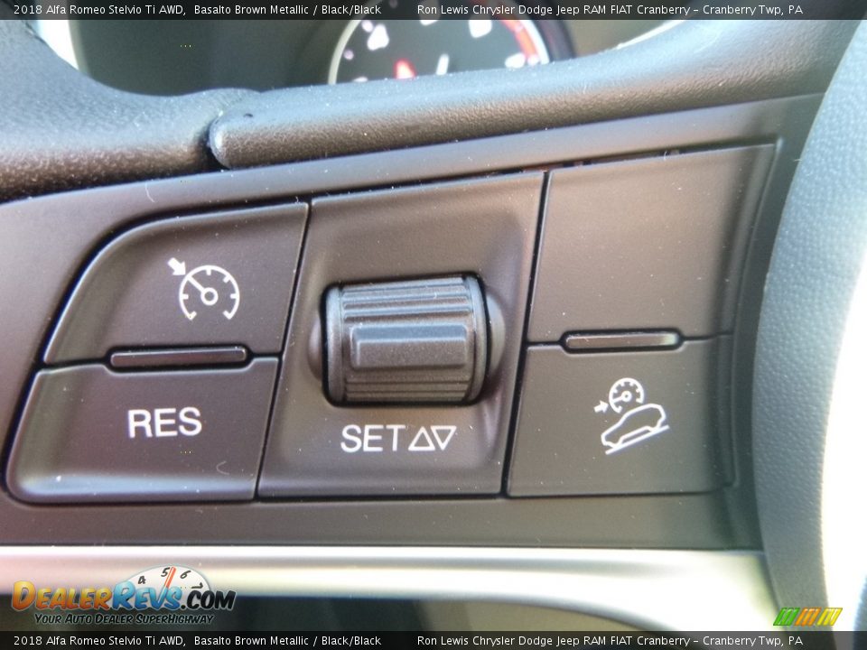 2018 Alfa Romeo Stelvio Ti AWD Basalto Brown Metallic / Black/Black Photo #30