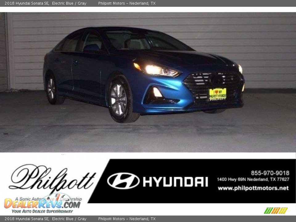 2018 Hyundai Sonata SE Electric Blue / Gray Photo #1