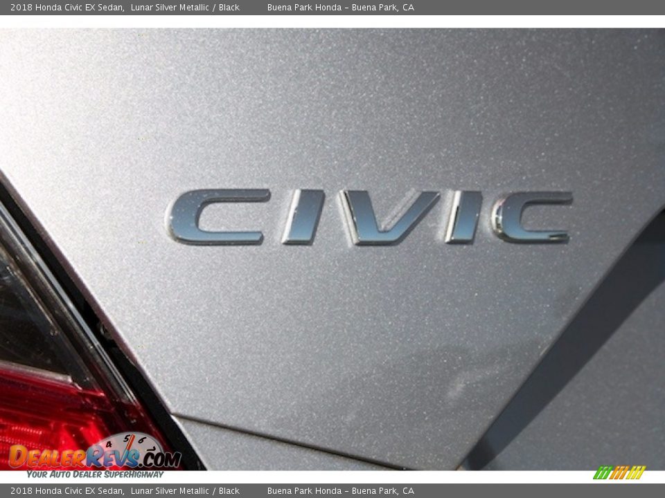 2018 Honda Civic EX Sedan Lunar Silver Metallic / Black Photo #3