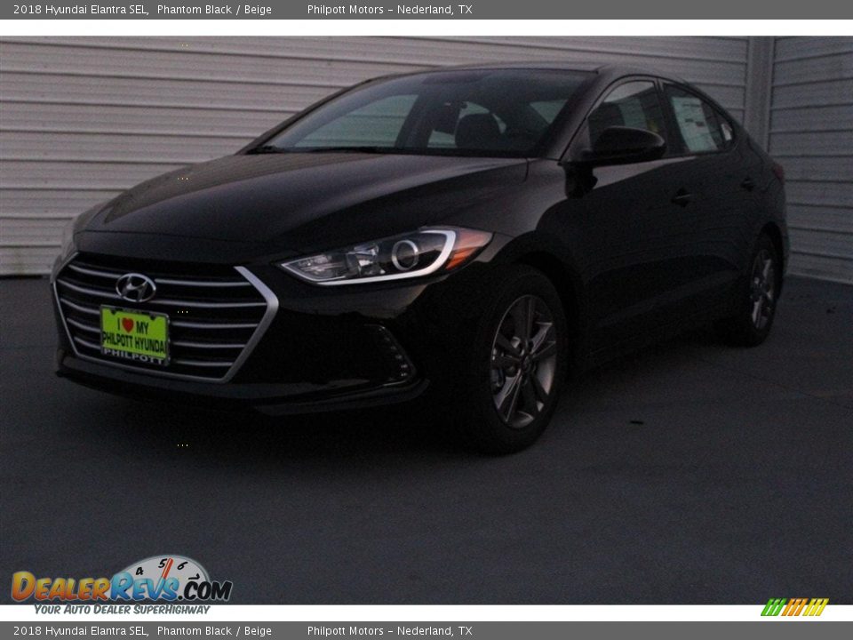 2018 Hyundai Elantra SEL Phantom Black / Beige Photo #3