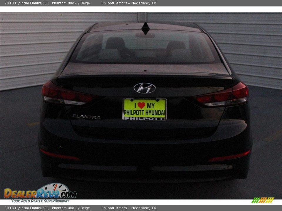 2018 Hyundai Elantra SEL Phantom Black / Beige Photo #6