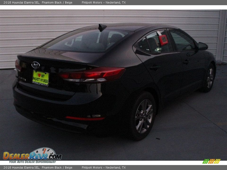 2018 Hyundai Elantra SEL Phantom Black / Beige Photo #7