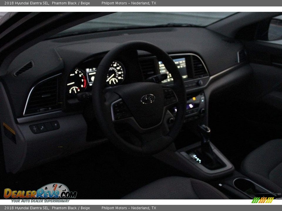 2018 Hyundai Elantra SEL Phantom Black / Beige Photo #9