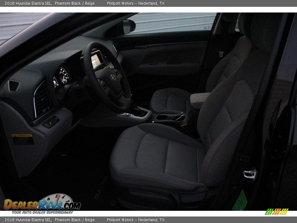 2018 Hyundai Elantra SEL Phantom Black / Beige Photo #10