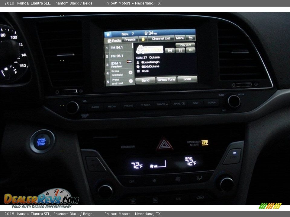 2018 Hyundai Elantra SEL Phantom Black / Beige Photo #12