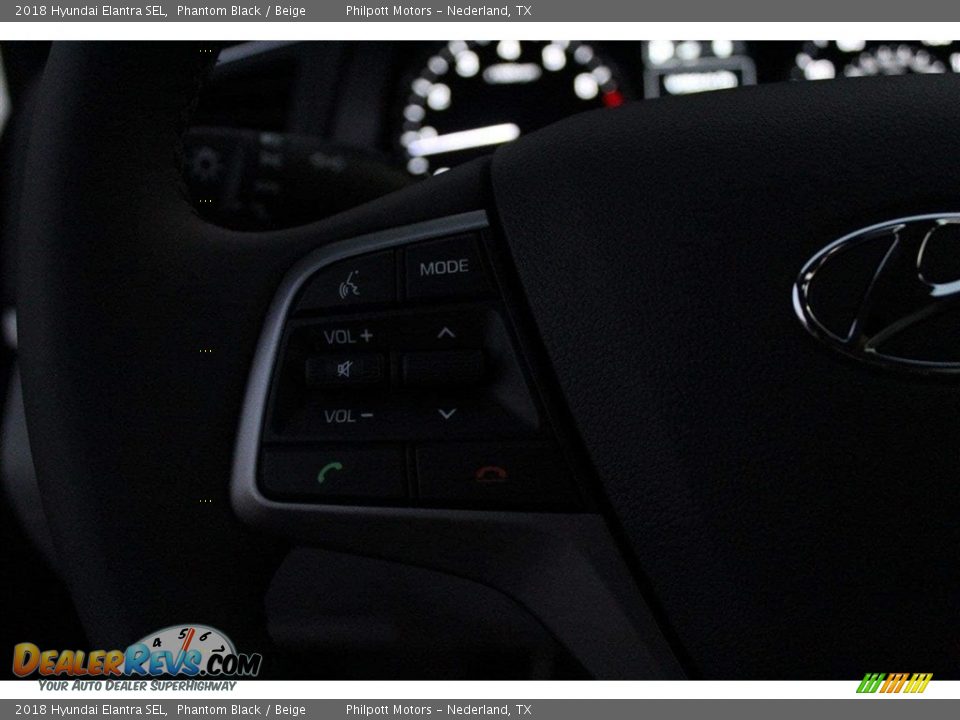 2018 Hyundai Elantra SEL Phantom Black / Beige Photo #15