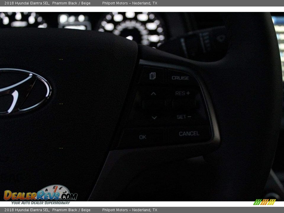 2018 Hyundai Elantra SEL Phantom Black / Beige Photo #16