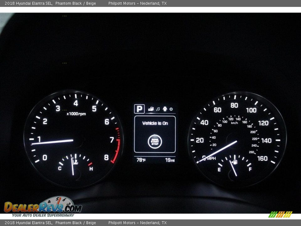 2018 Hyundai Elantra SEL Phantom Black / Beige Photo #17