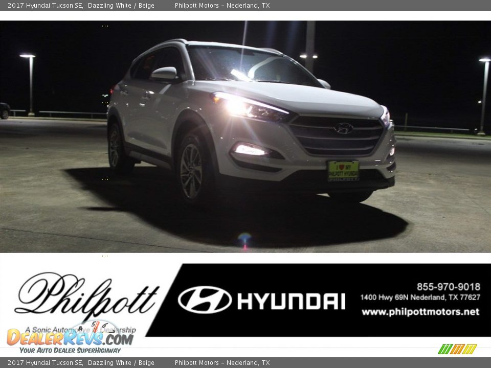 2017 Hyundai Tucson SE Dazzling White / Beige Photo #1